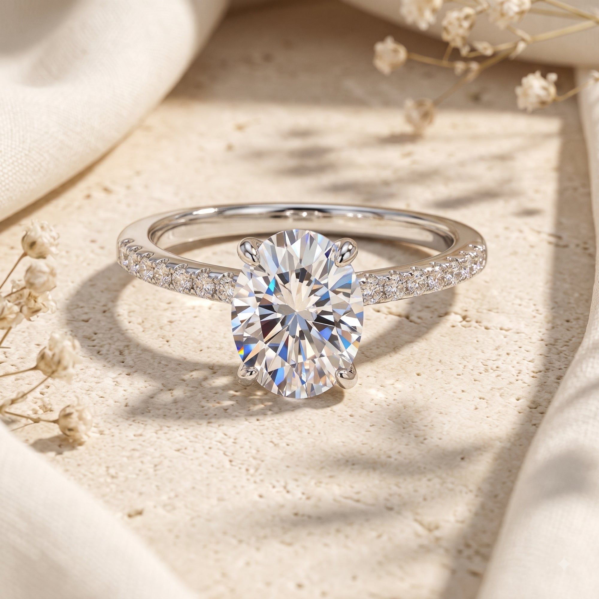 The Aria Oval Solitaire Ring