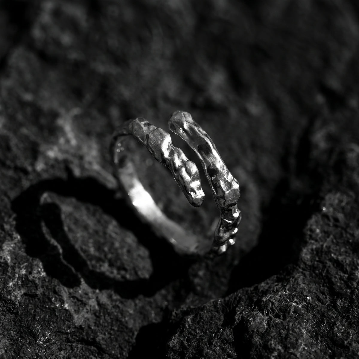 The Molten Texture Wrap Ring