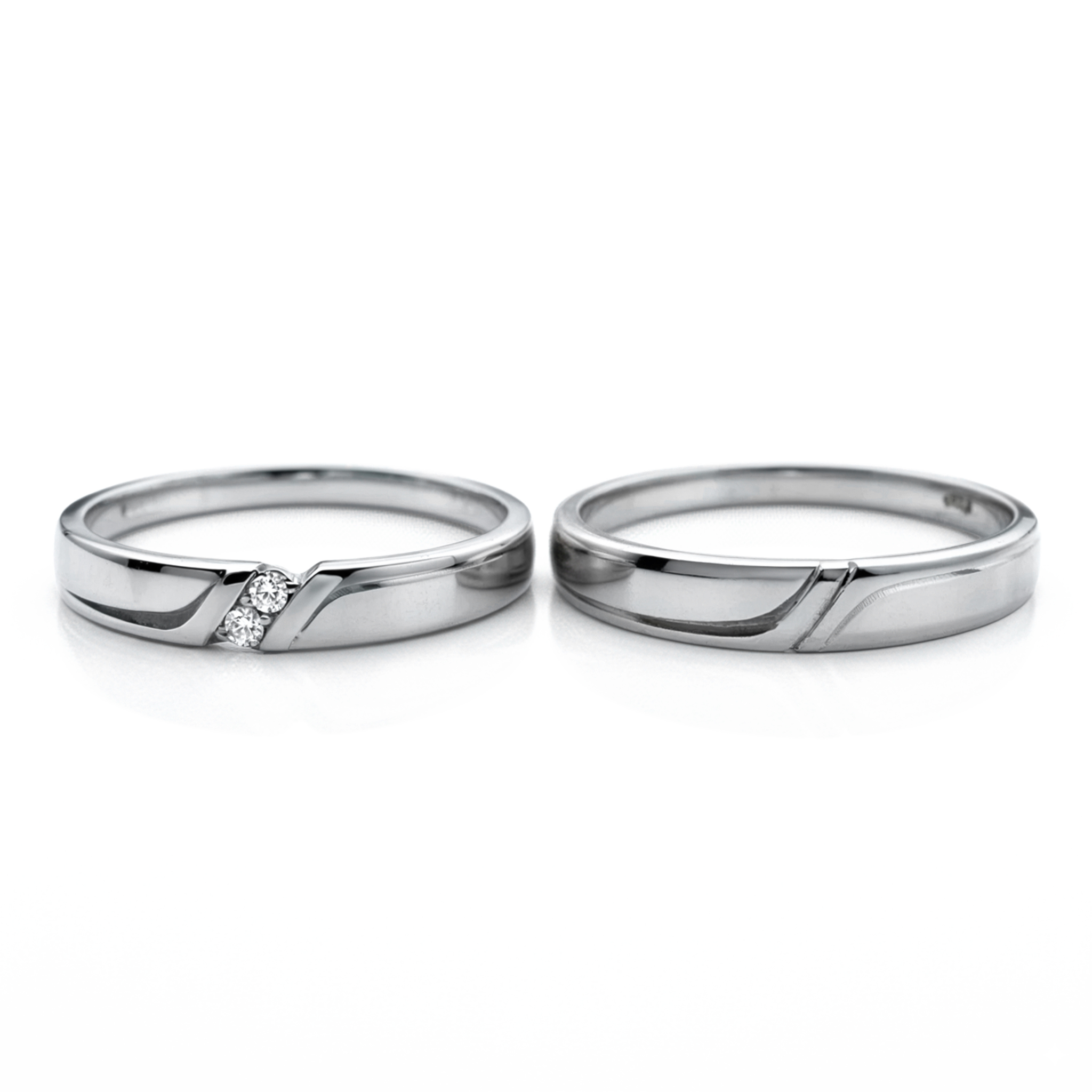 The Wave-Groove Couples Rings - View 1