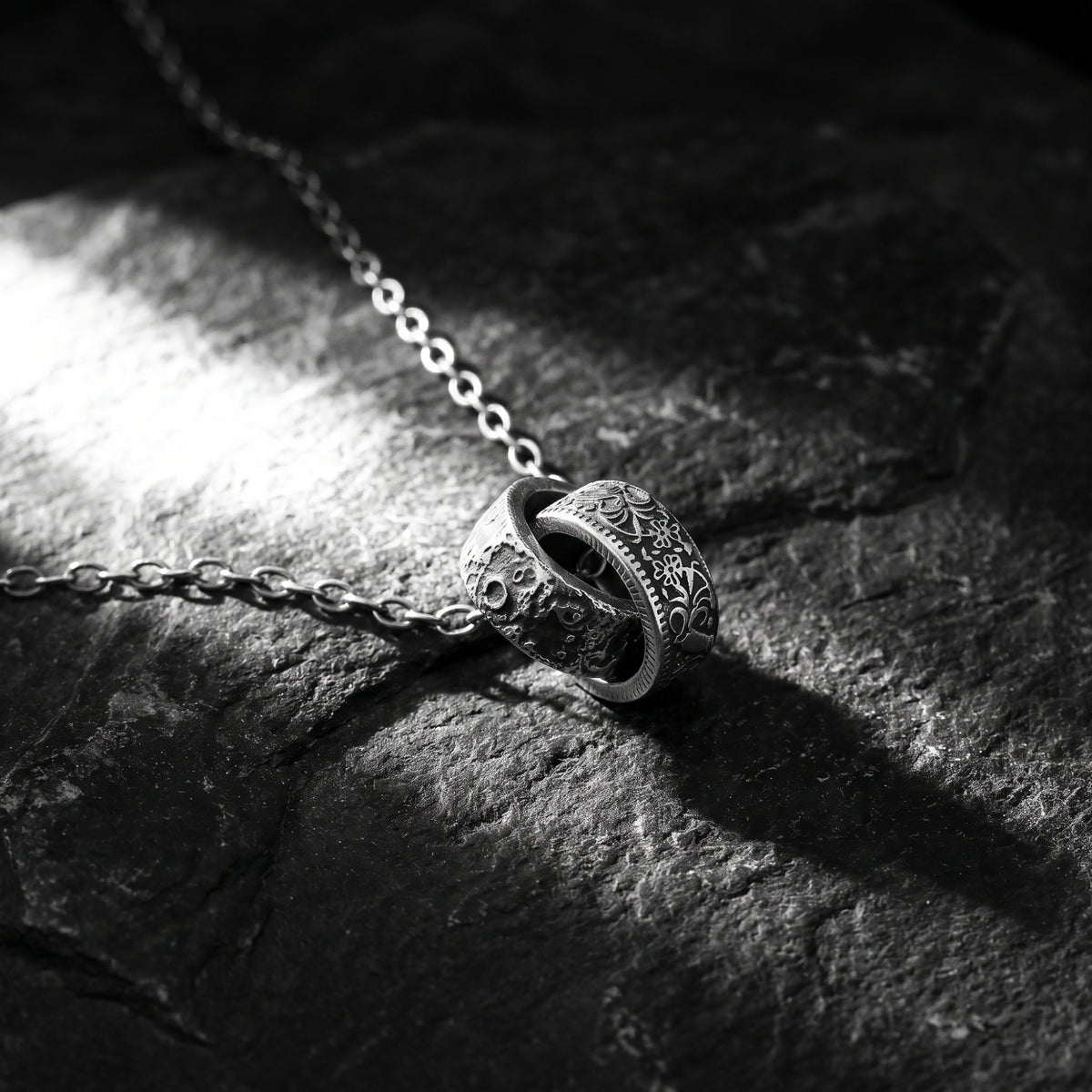 The Lunar Orbit Dual Ring Necklace