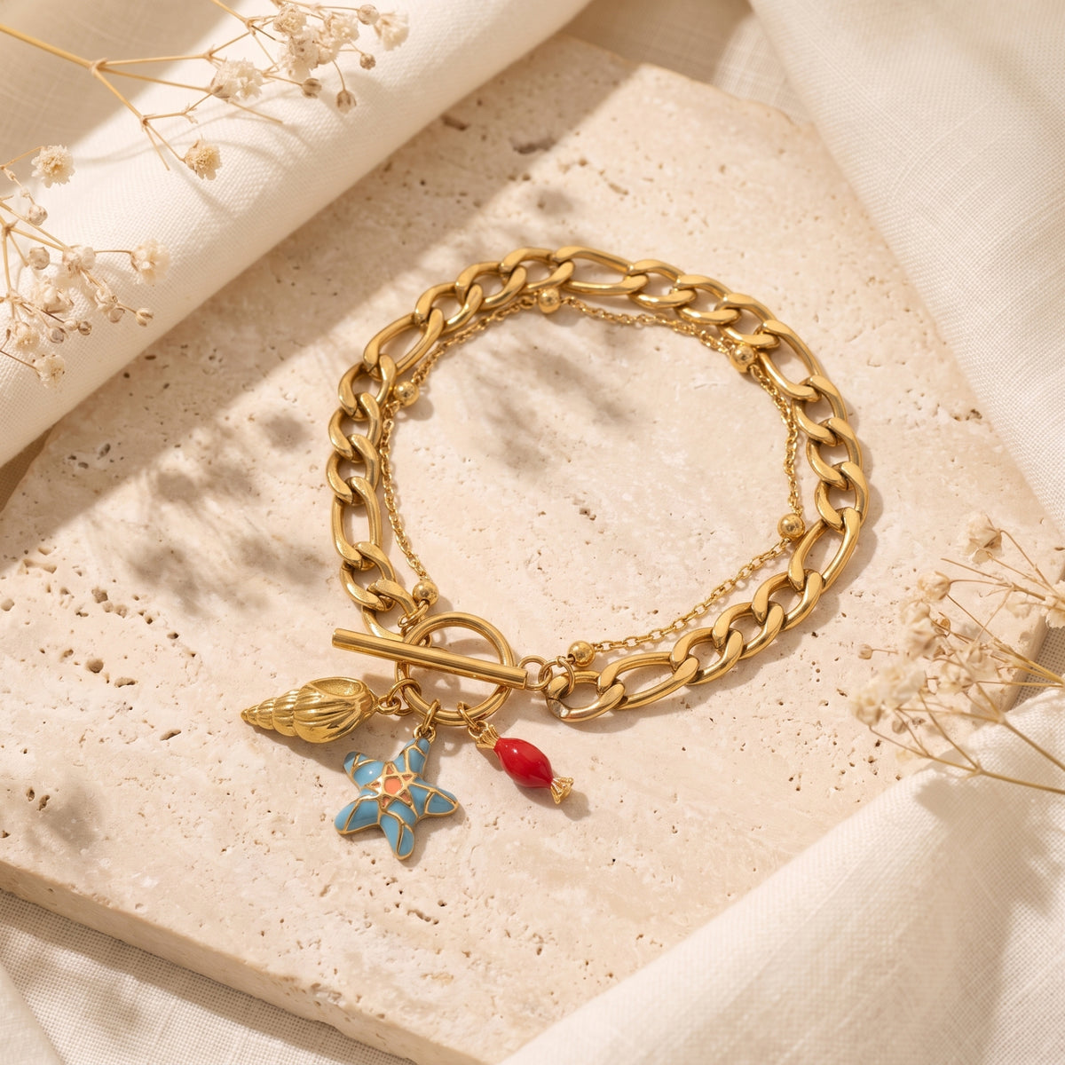 The Coastal Charm Link Bracelet
