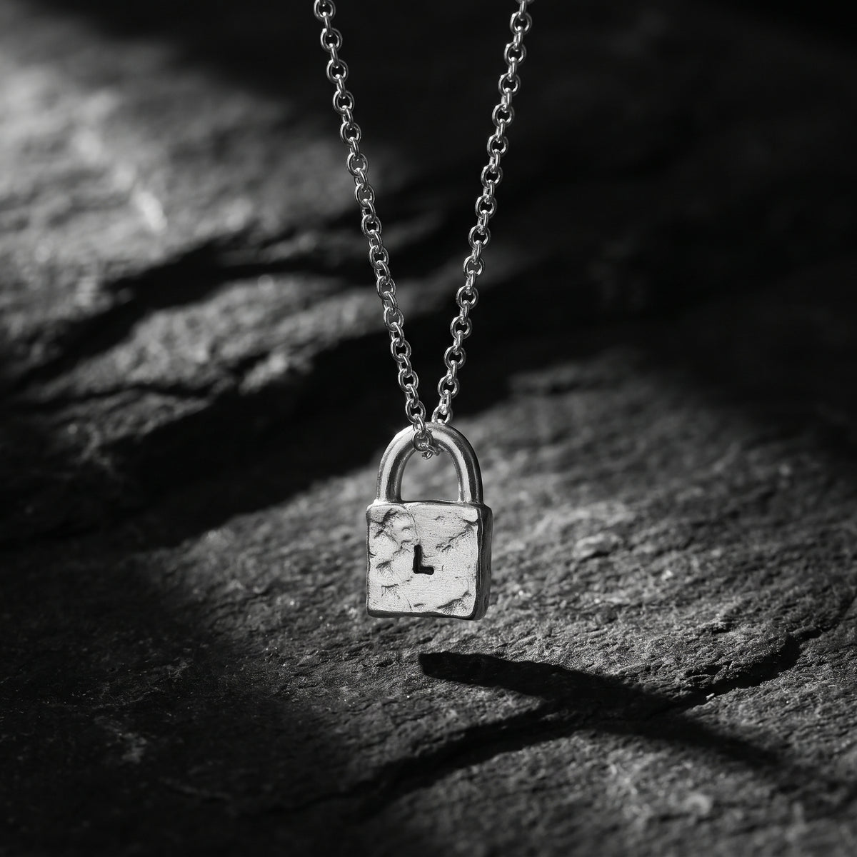 The Stamped Lock Necklace