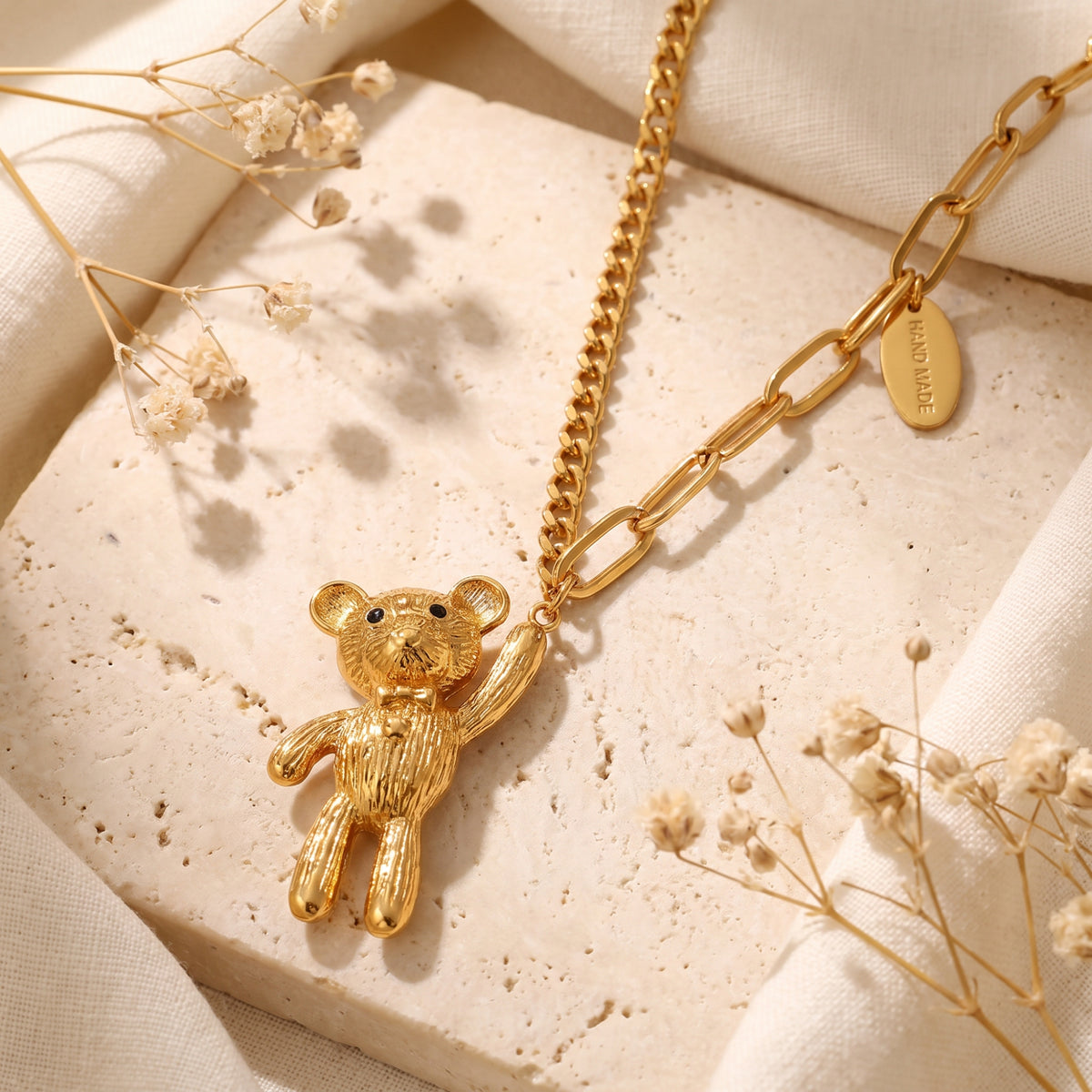 The Artisan Bear Pendant Necklace