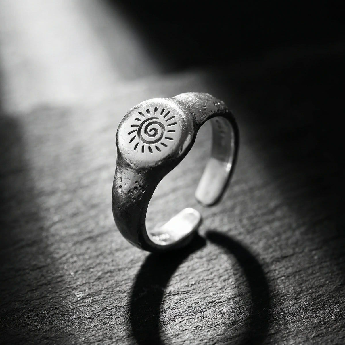 The Solar Spiral Signet Ring