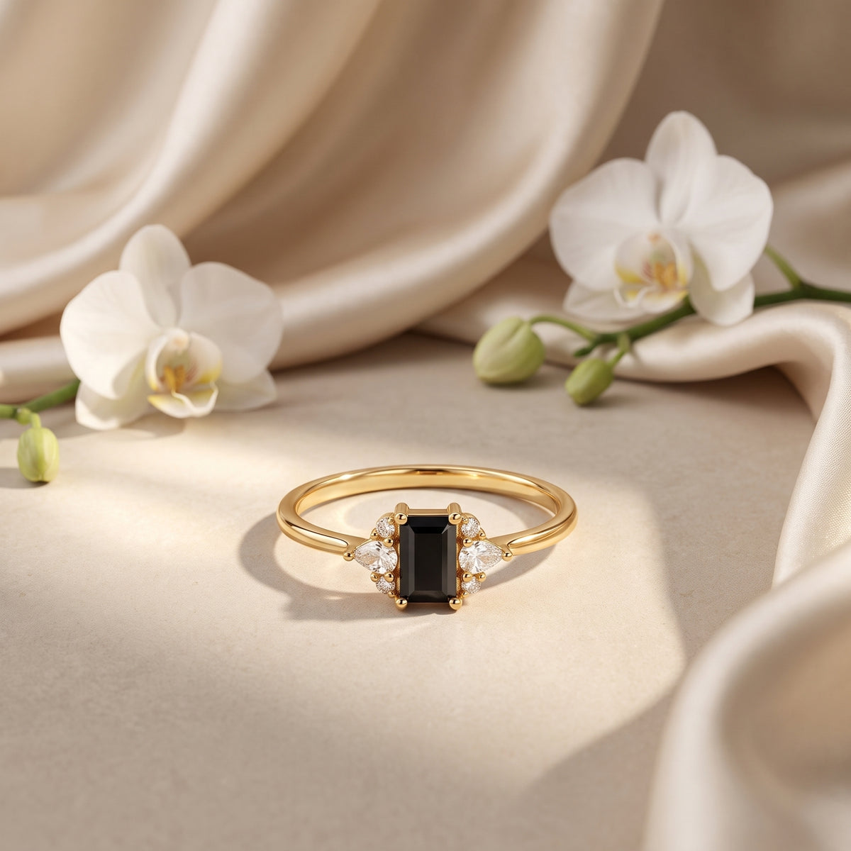 The Black Emerald Cluster Ring