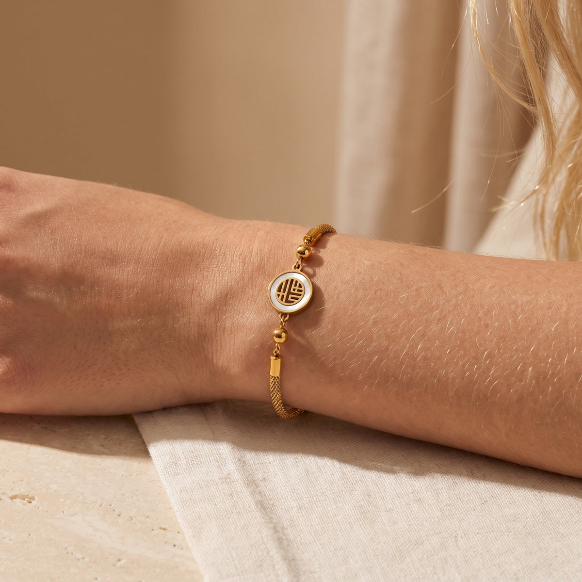 The Medallion Mesh Bracelet
