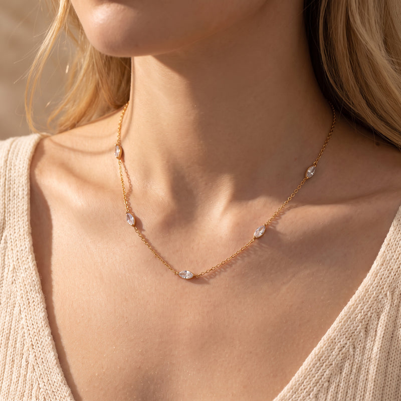 The Marquise Station Necklace