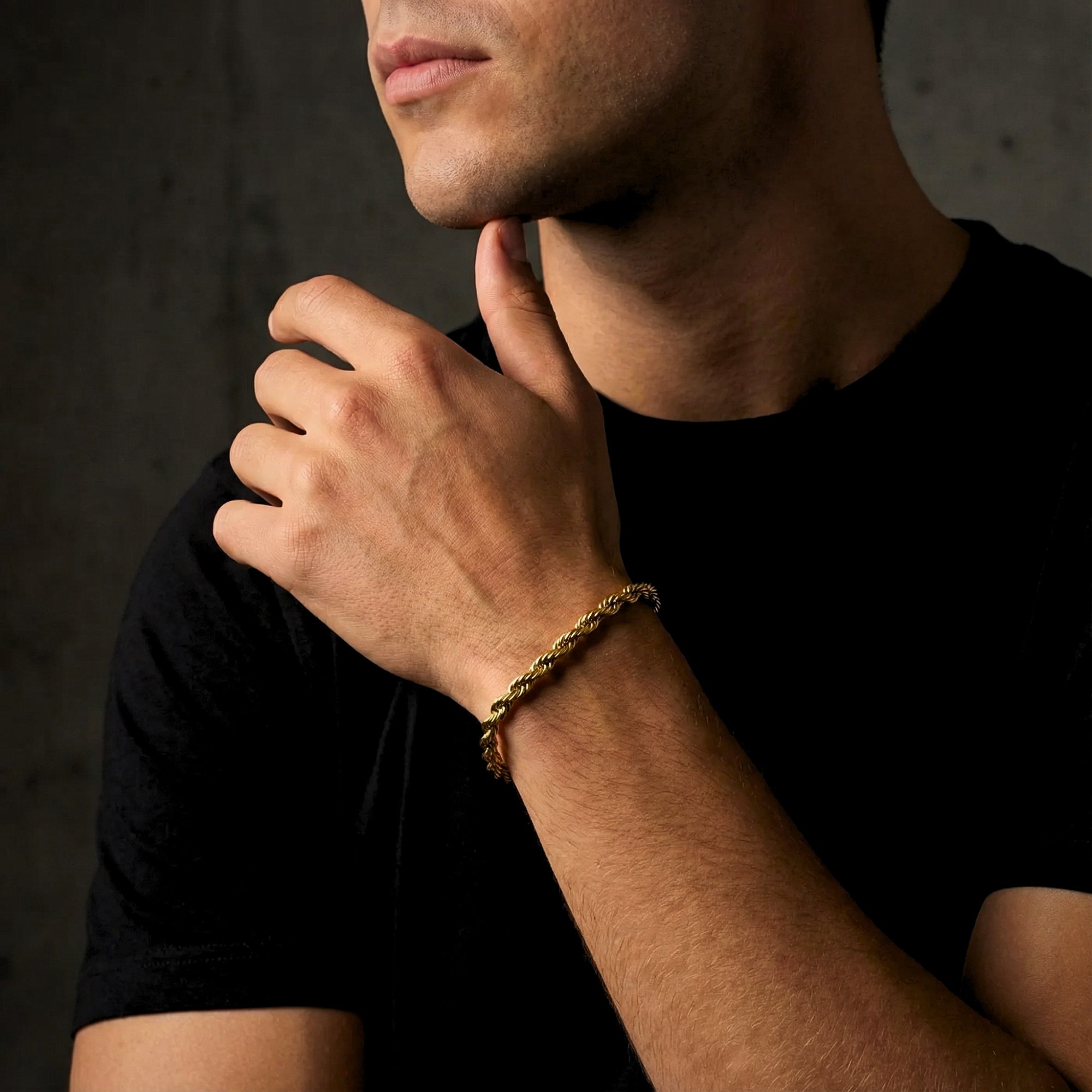 Classic Rope Bracelet - Gold - 5mm