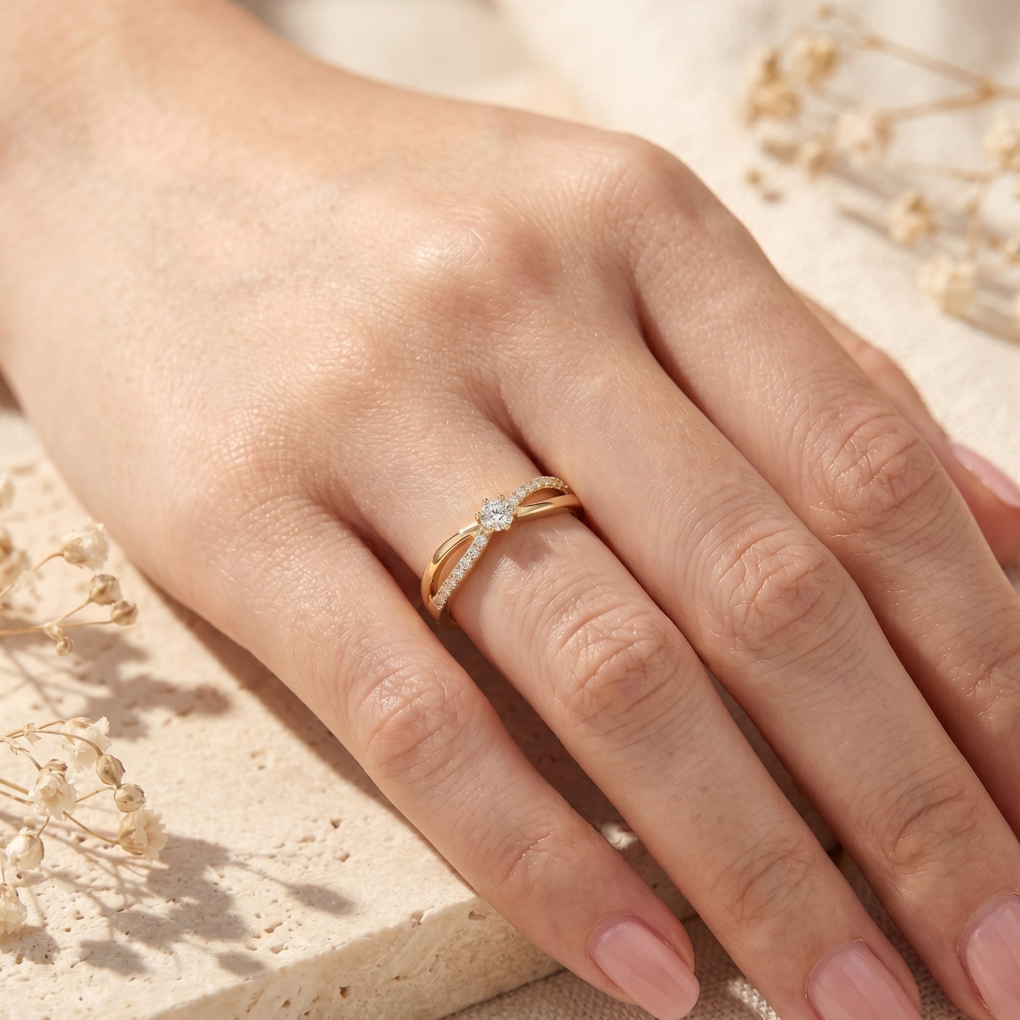 The Lyria Moissanite Ring