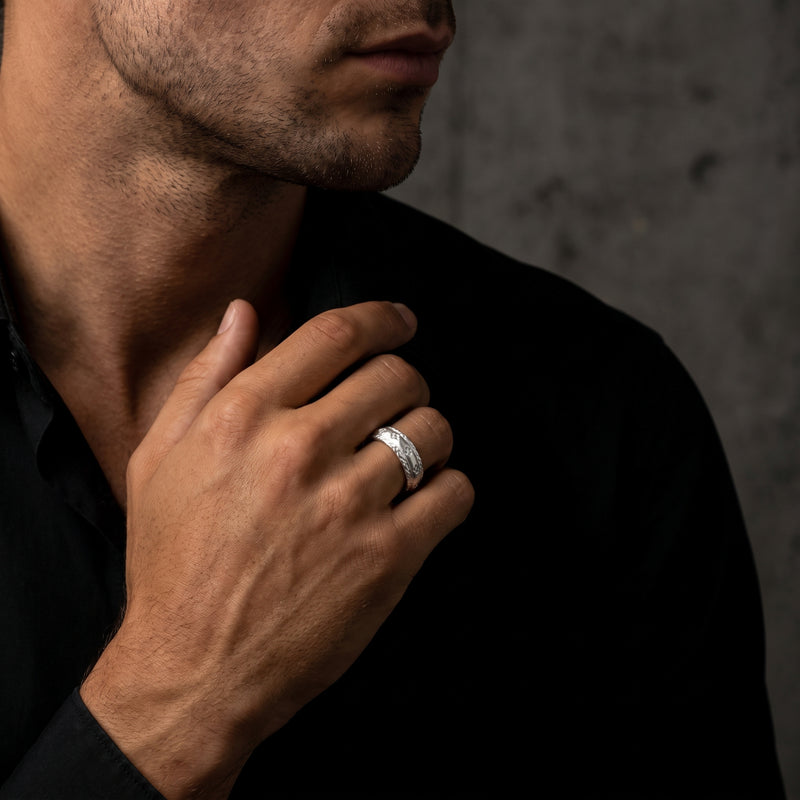 The Etched Open Band Ring