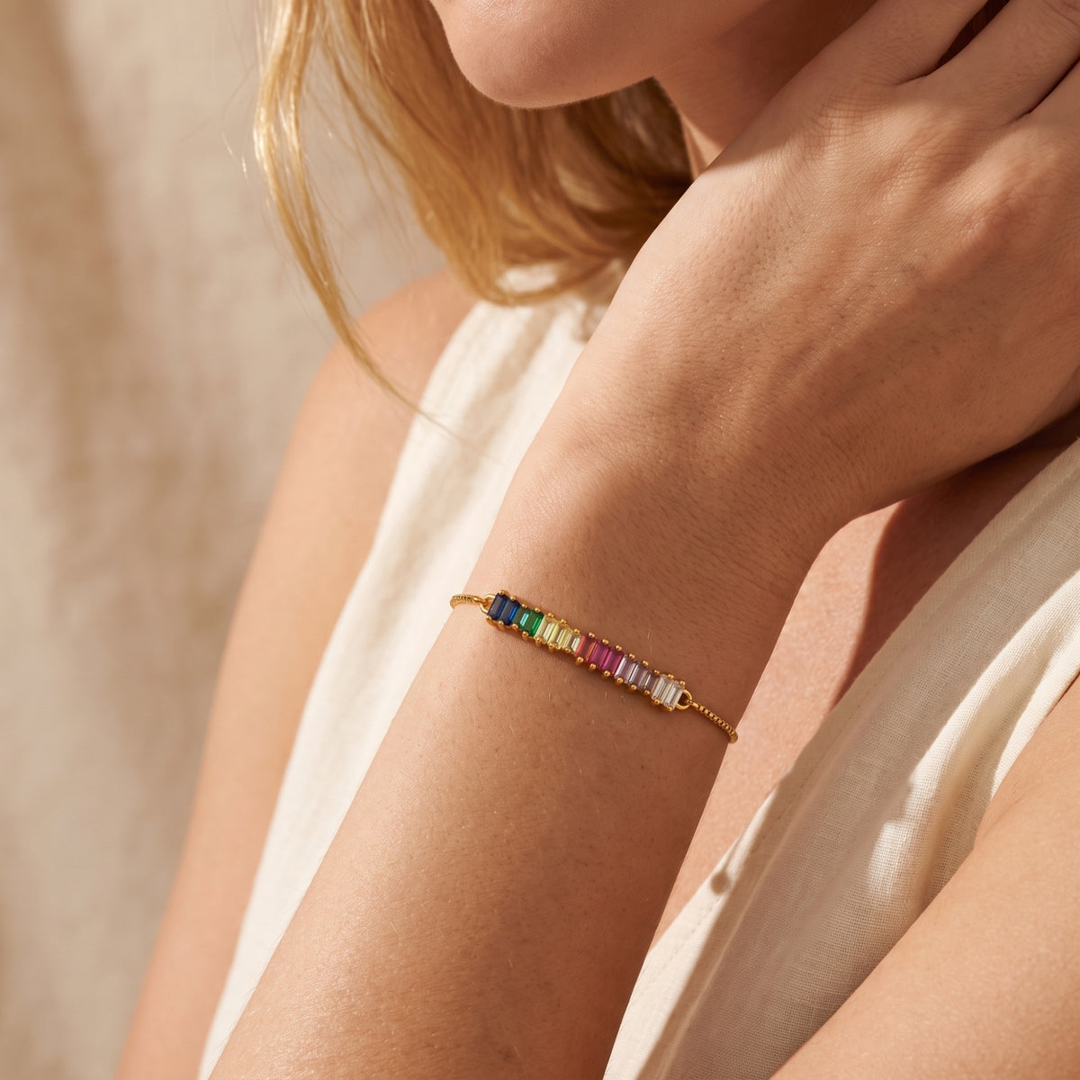 The Rainbow Baguette Bracelet