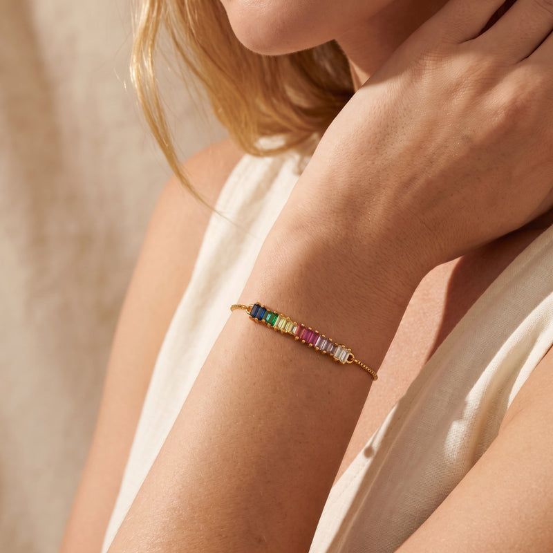 The Rainbow Baguette Bracelet
