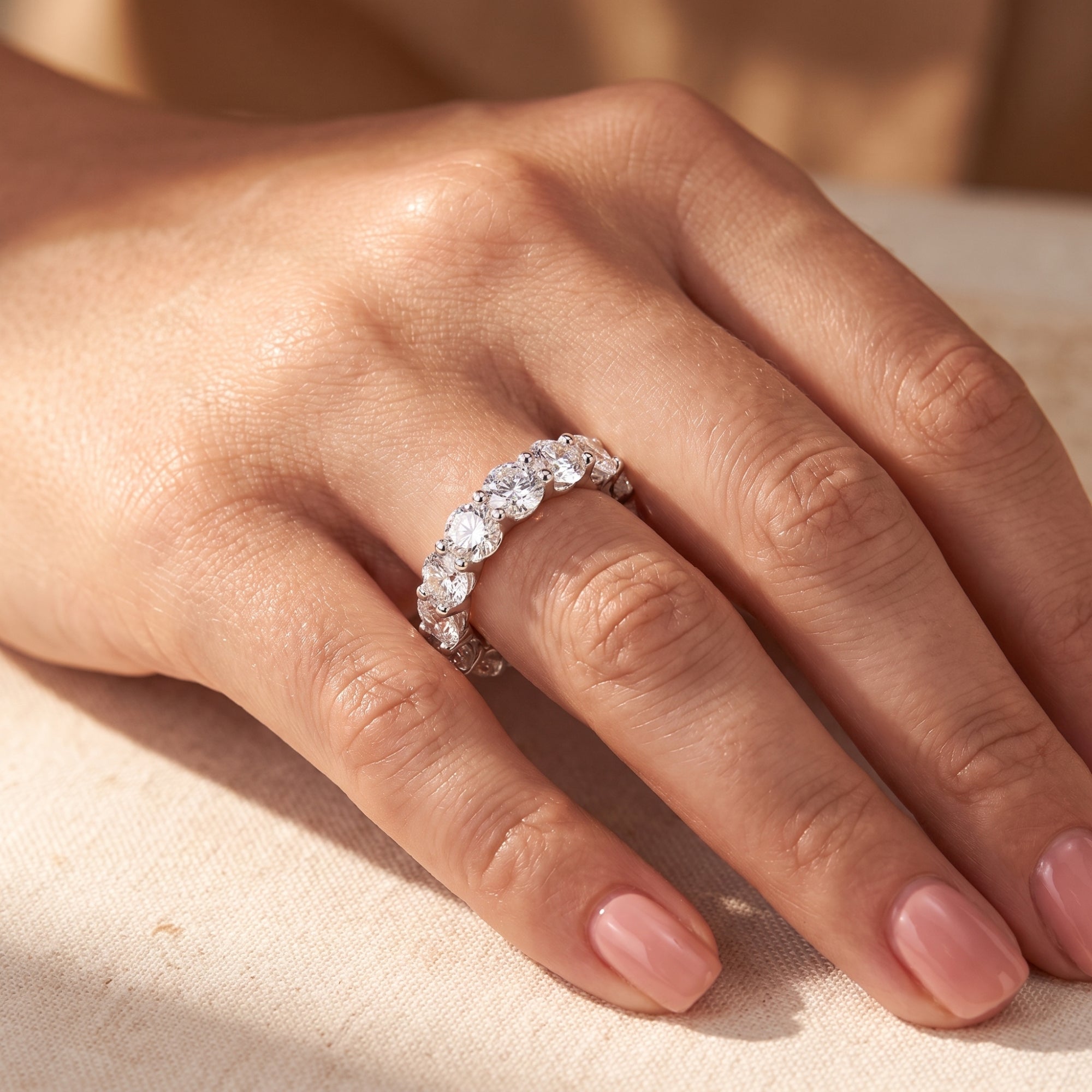 The Eternity Shared Prong Ring