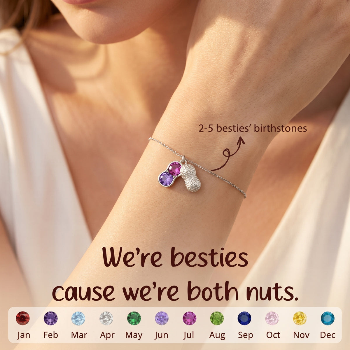 The Peanut Pod Charm Bracelet