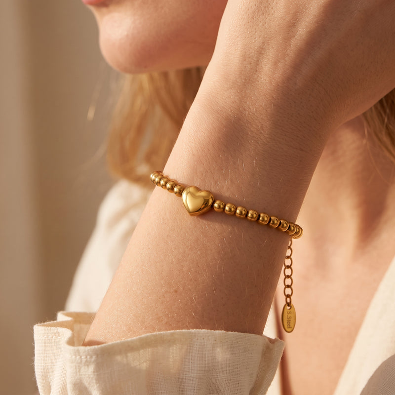 The Beaded Heart Bracelet