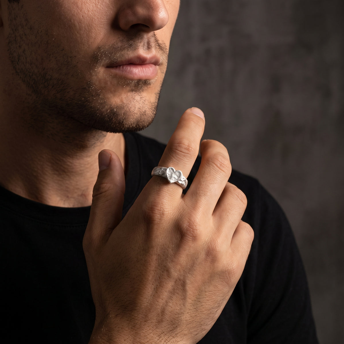 The Hammered Heart Ring