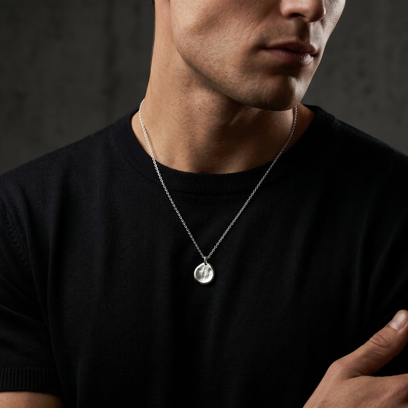 The Textured Pebble Pendant Necklace
