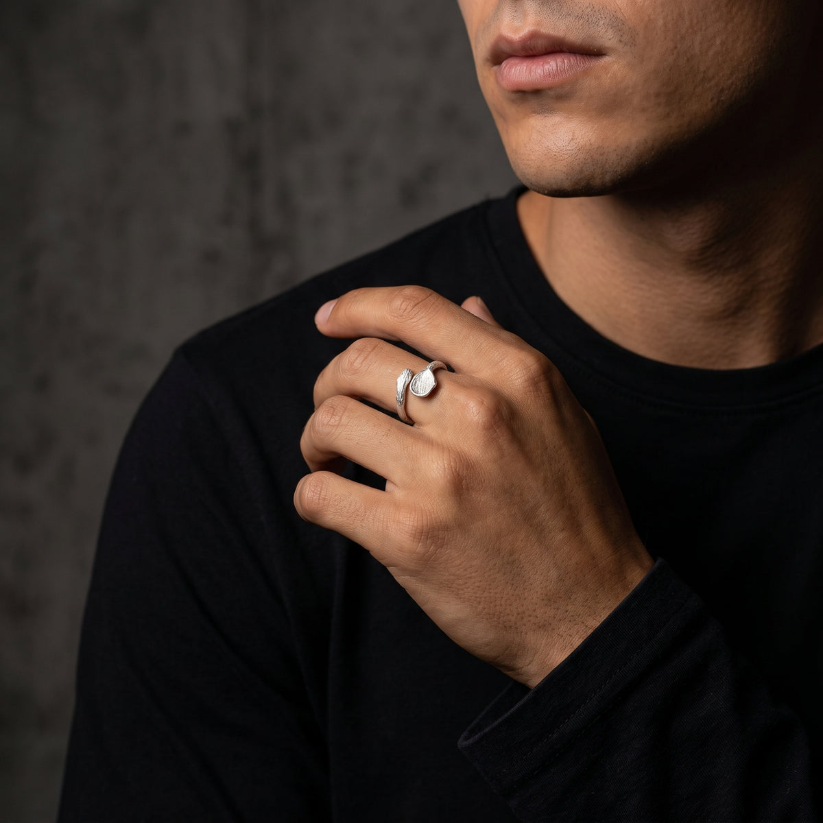 The Timber Bark Open Band Ring