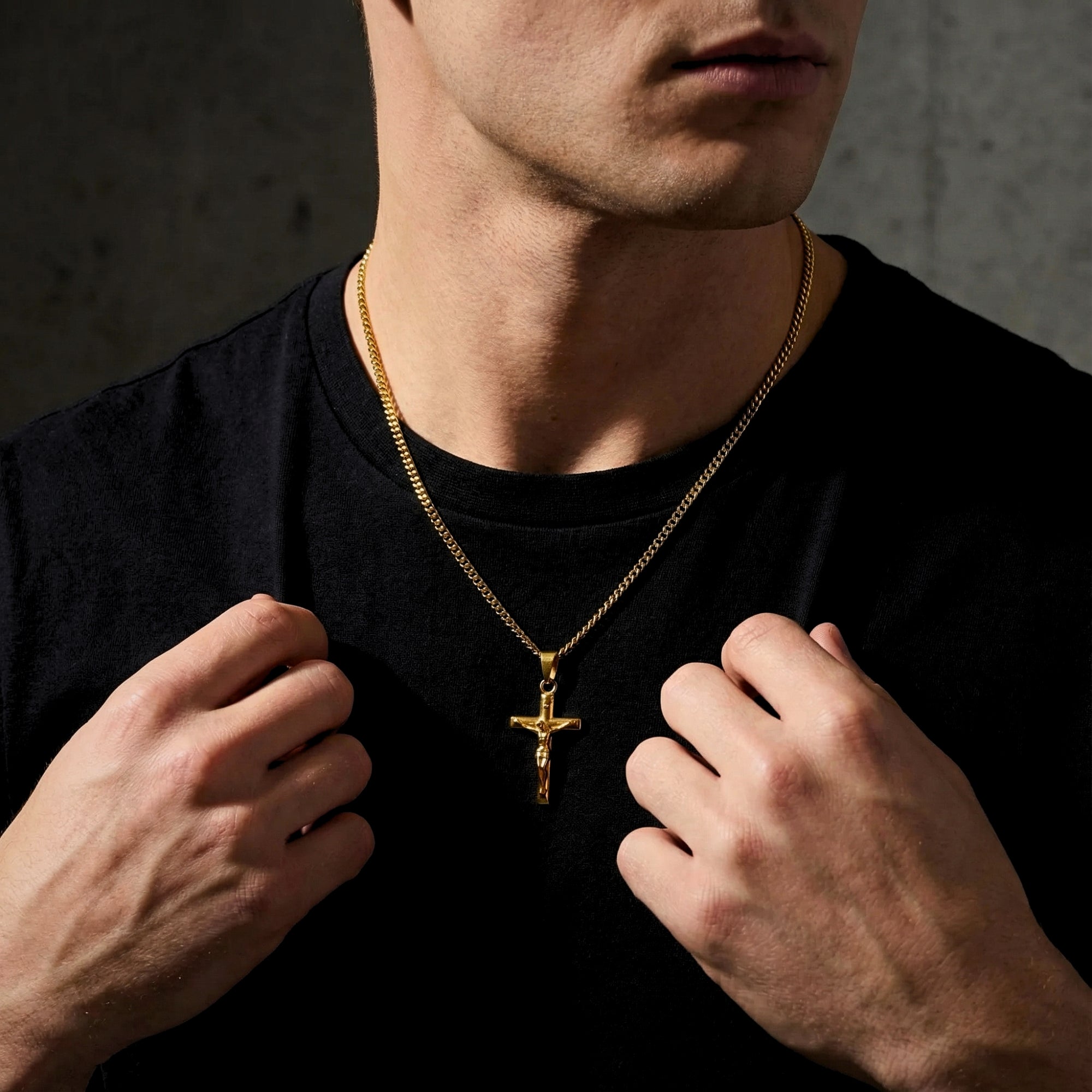 Divine Cross Pendant - Gold
