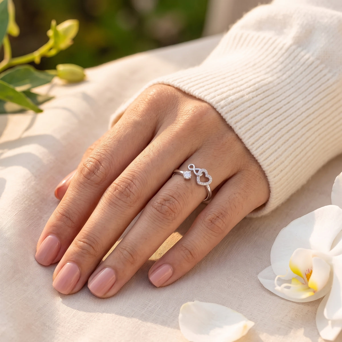 The Infinity Heart Bypass Ring