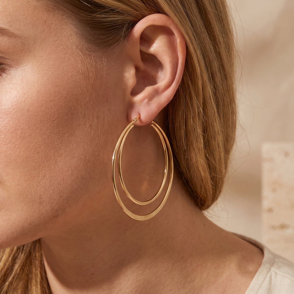 The Orbit Double Hoop Earrings