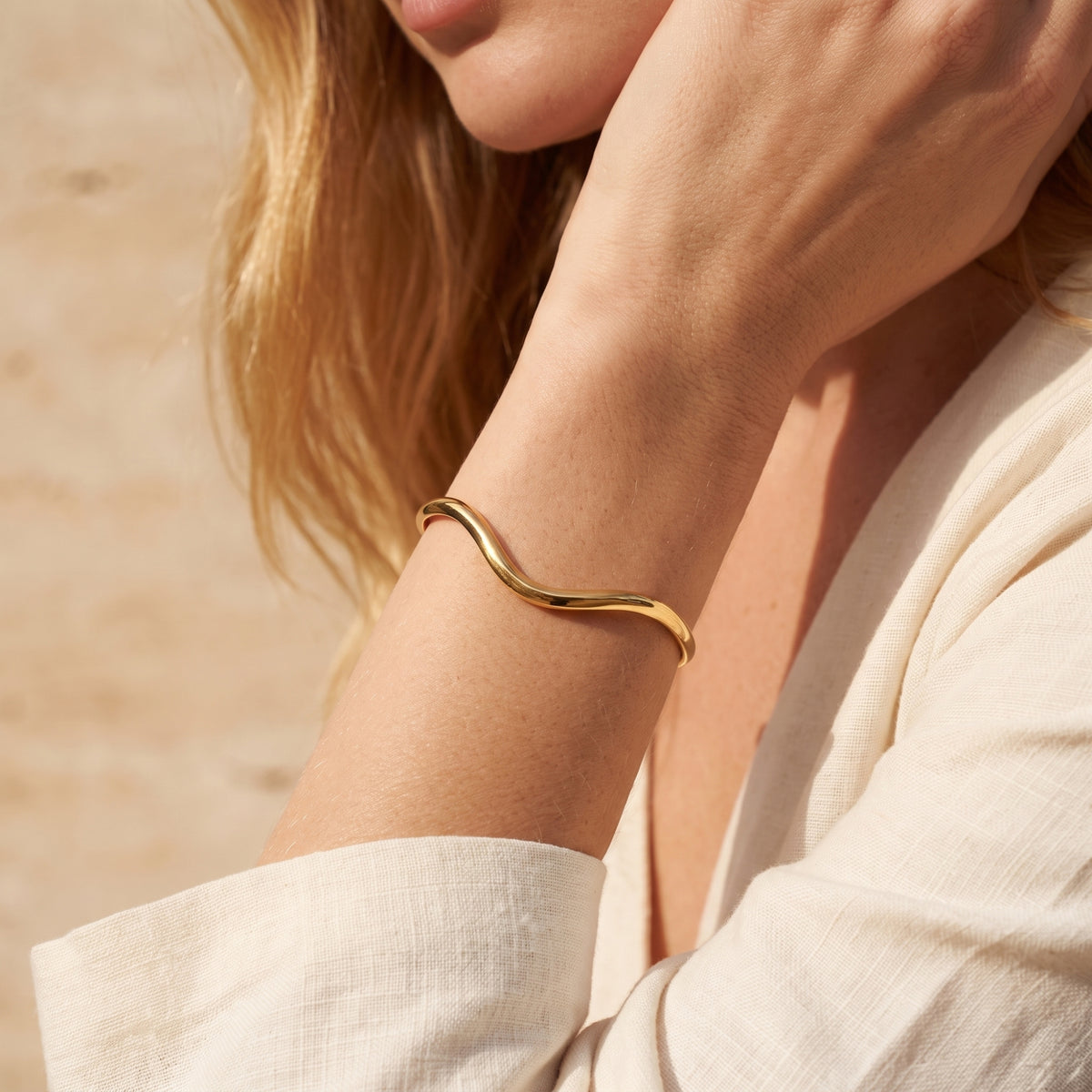 The Sculpted Wave Bracelet