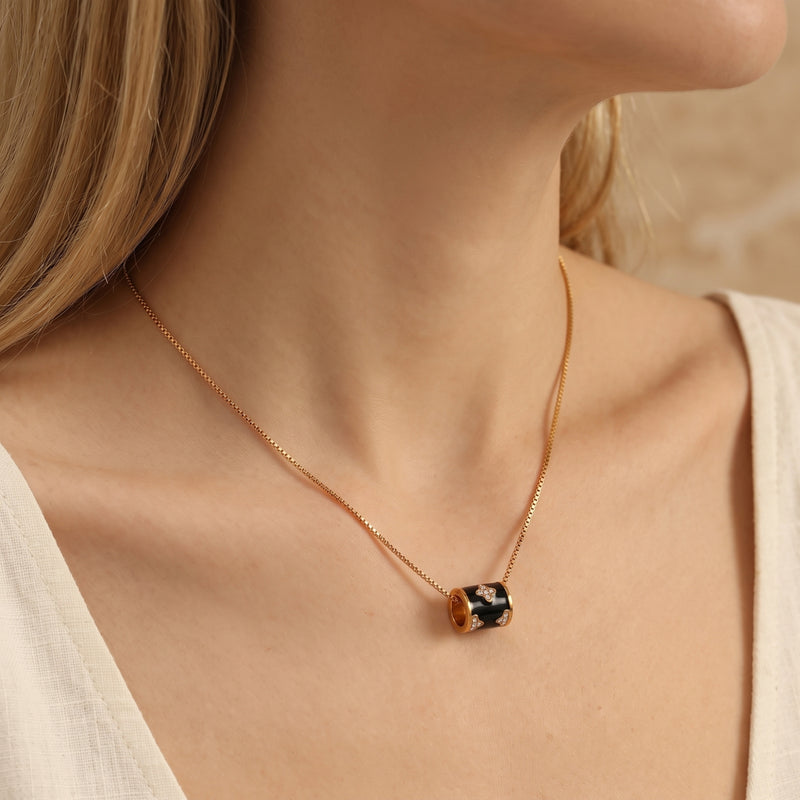 The Aurelia Barrel Pendant Necklace