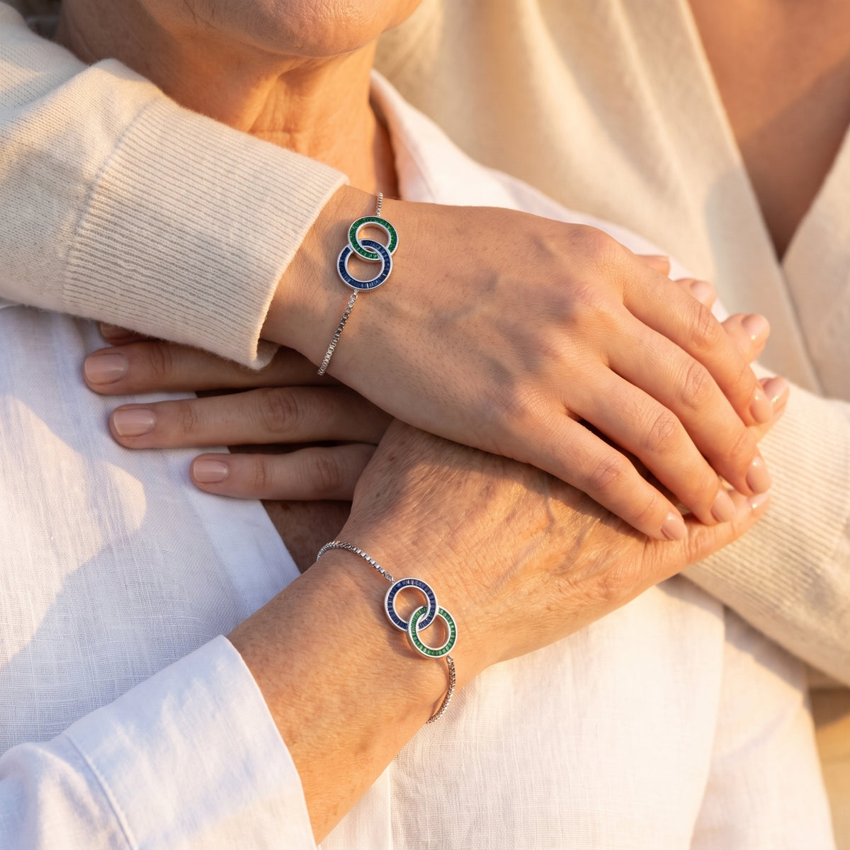 The Linked Circle Birthstone Bracelet