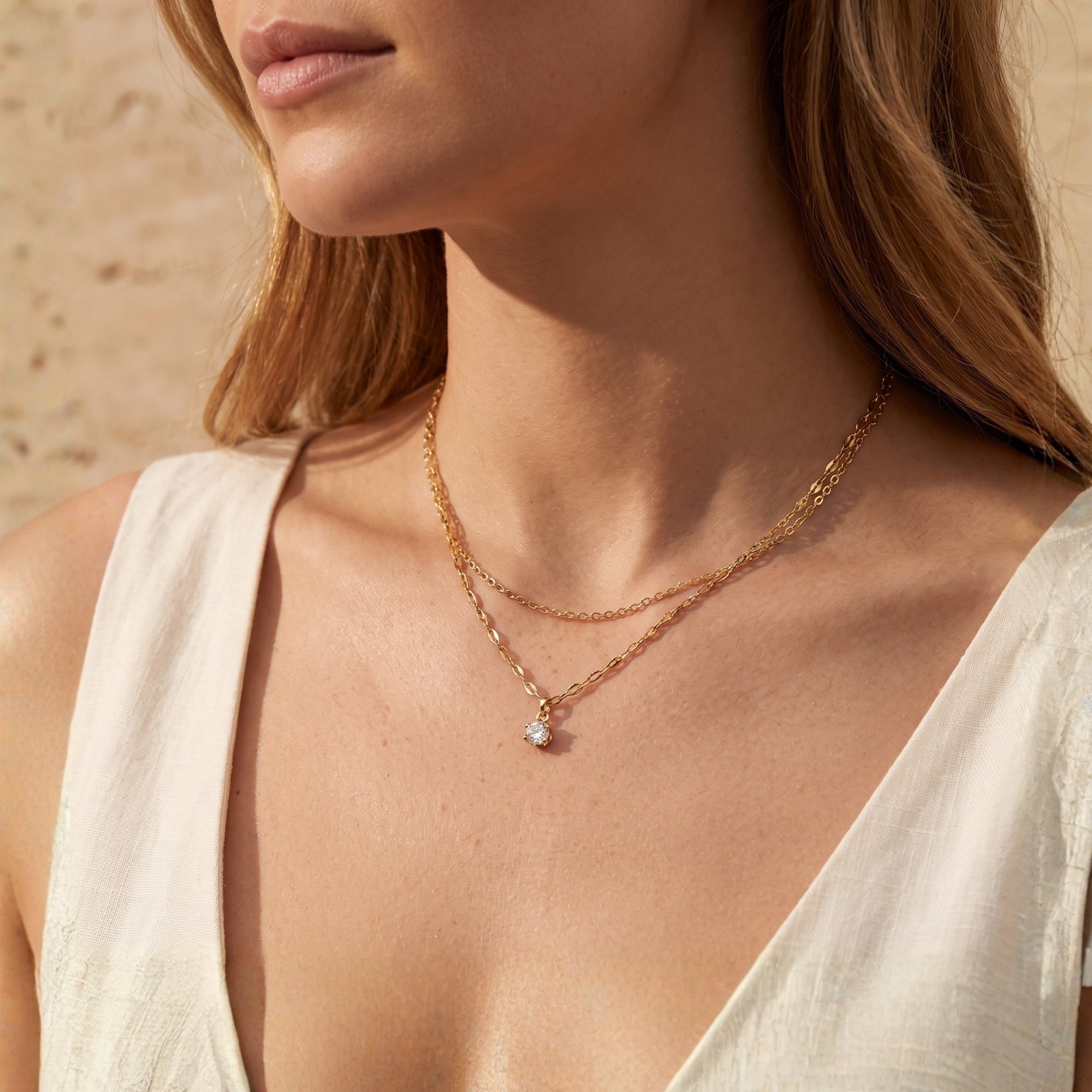 The Layered Solitaire Necklace