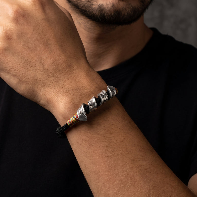 The Spiral Engraved Rope Bracelet