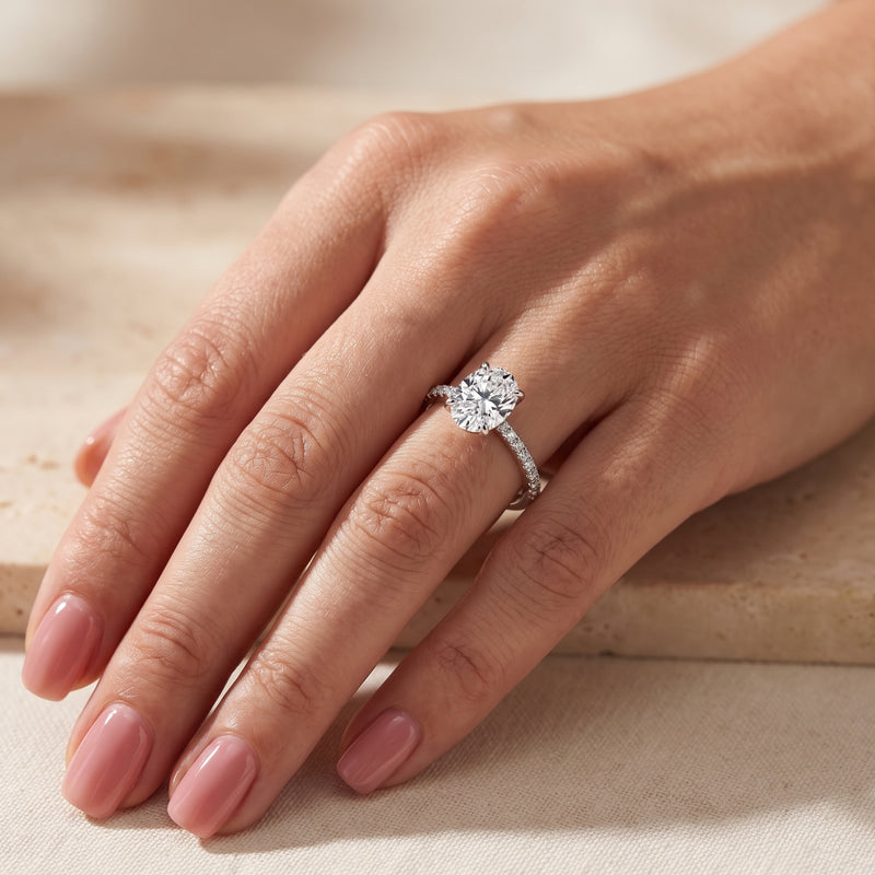 The Aria Oval Solitaire Ring