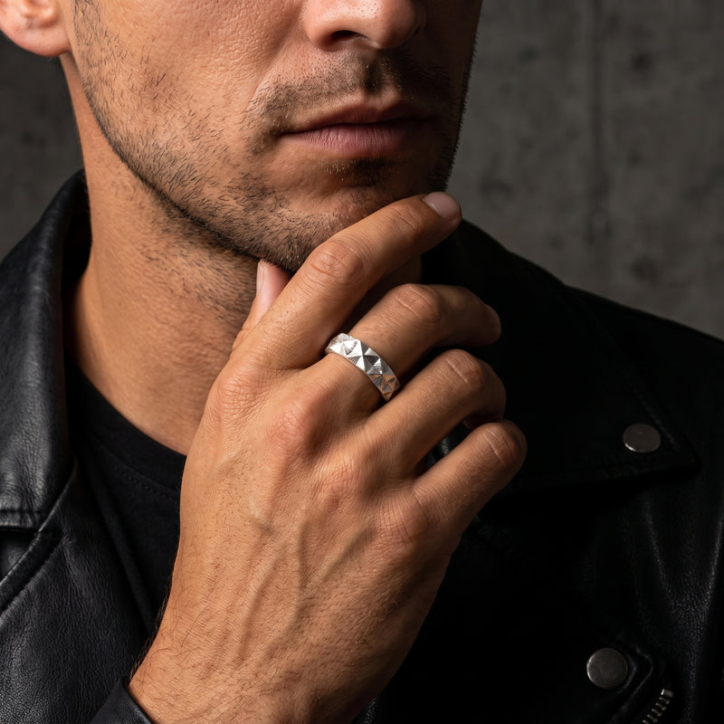 The Faceted Pyramid Ring