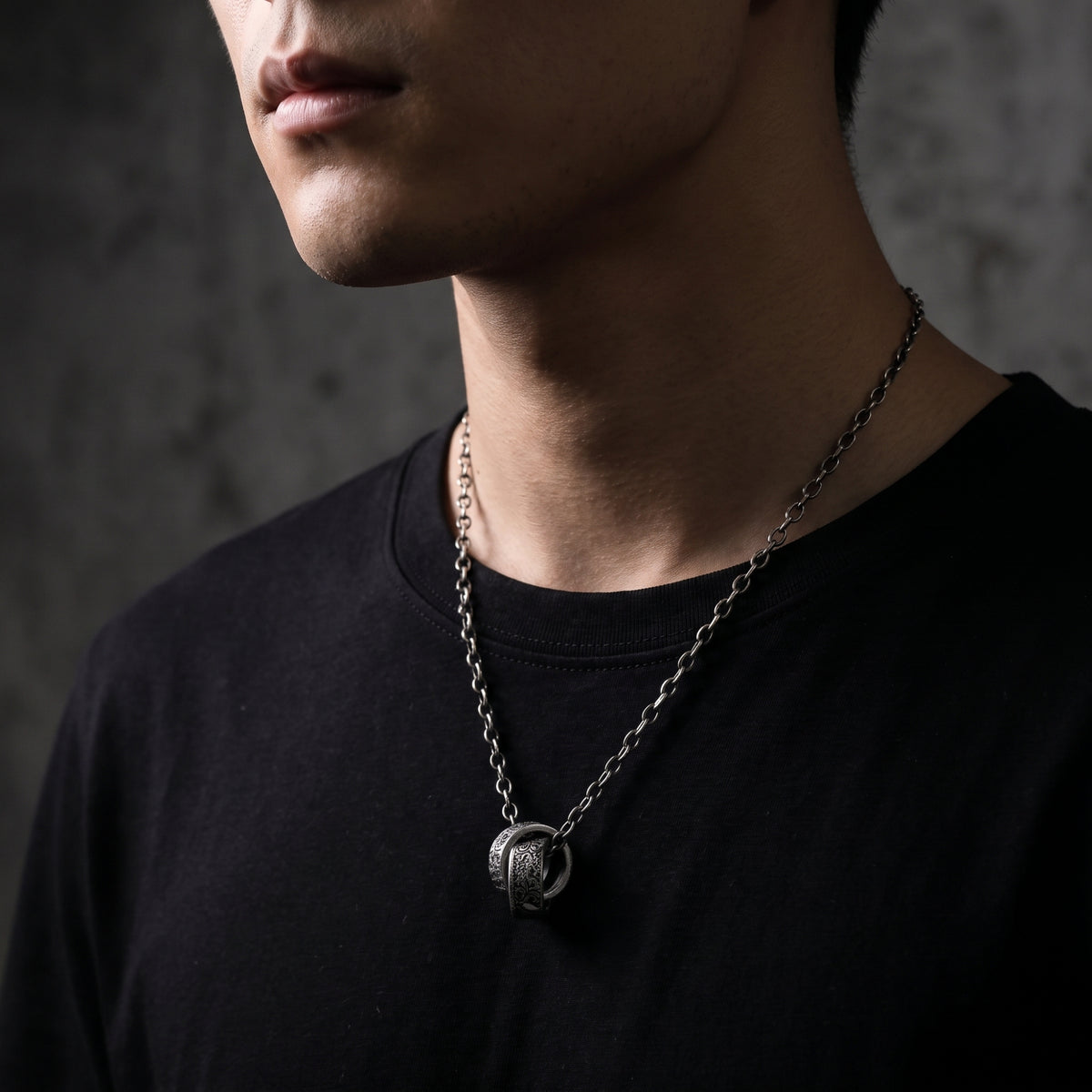The Lunar Orbit Dual Ring Necklace