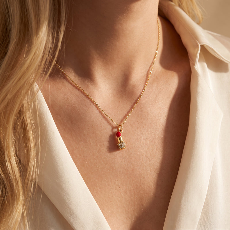The Glamour Lipstick Necklace