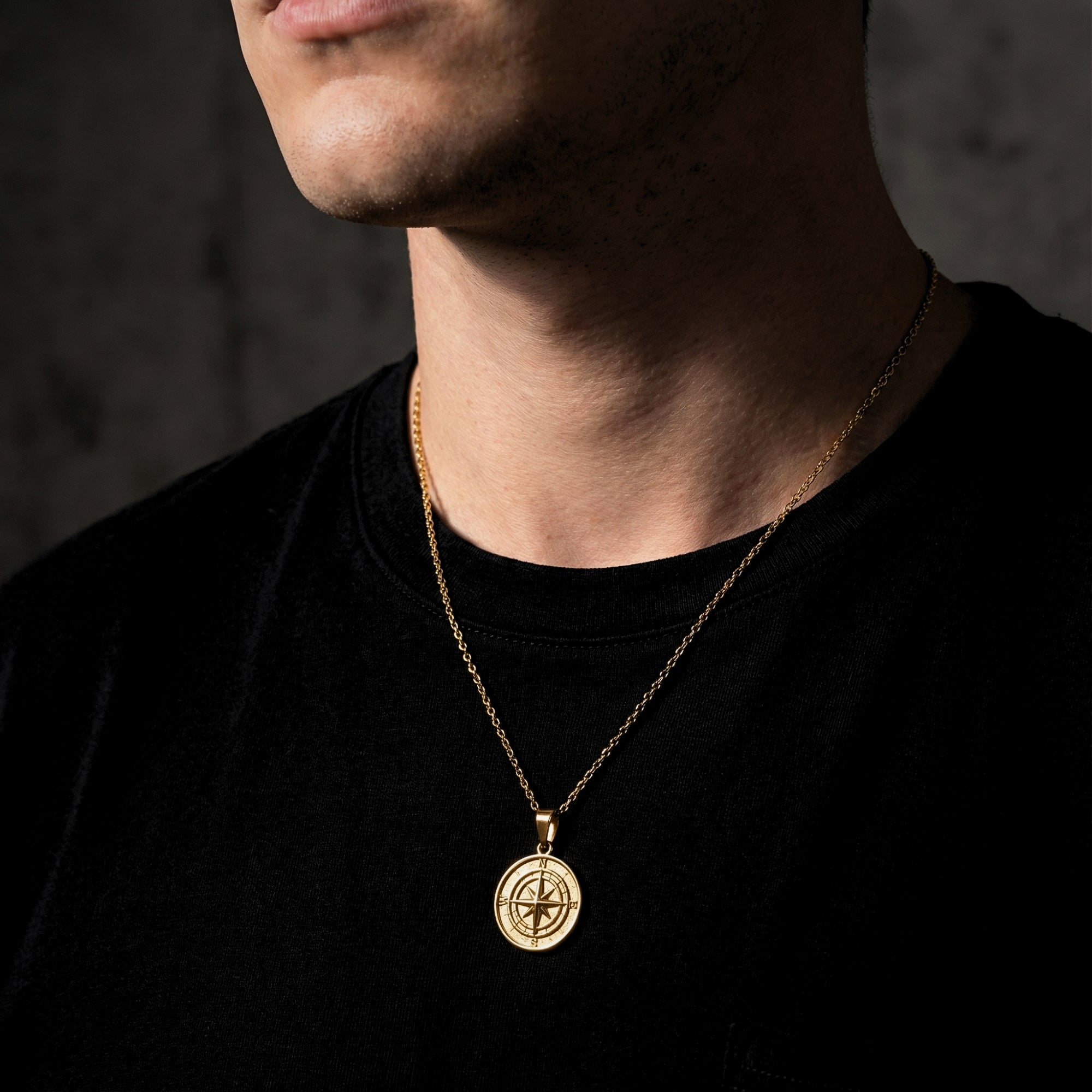 Voyager Compass Pendant - Gold
