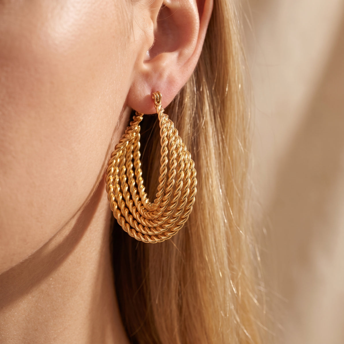 The Twisted Rope Drop Earrings