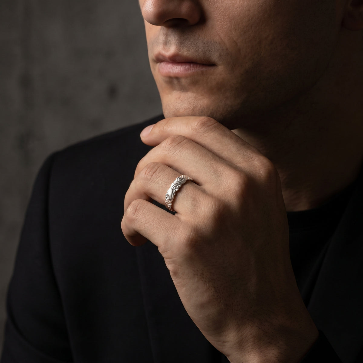 The Wave Scroll Open Ring