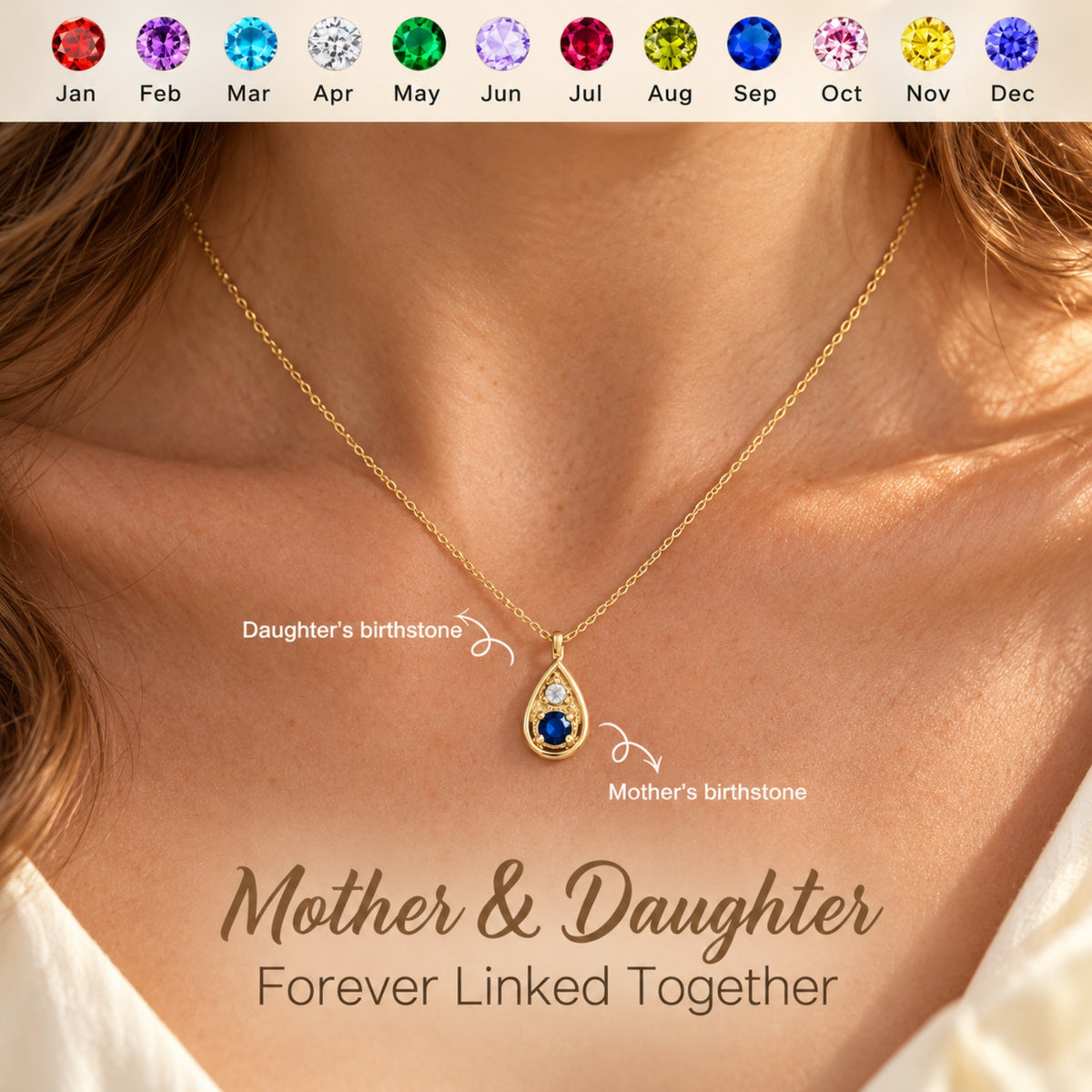 The Teardrop Birthstone Necklace