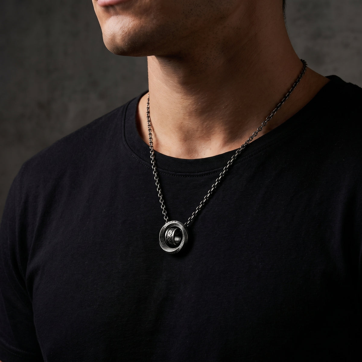 The Orbiting Ring Pendant Necklace