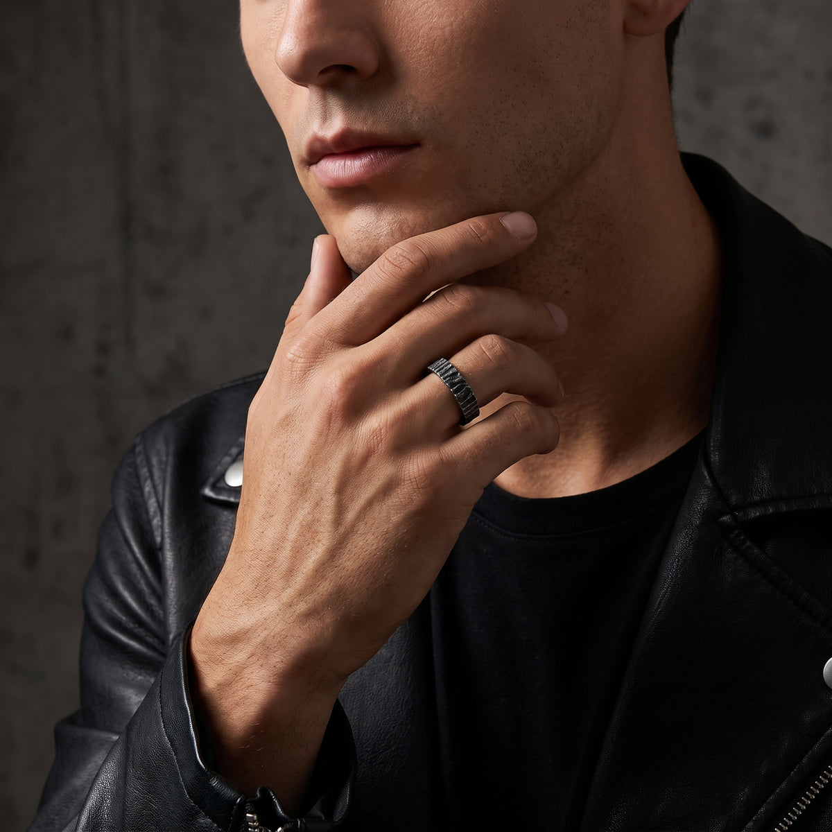 The Bark Textured Open Ring