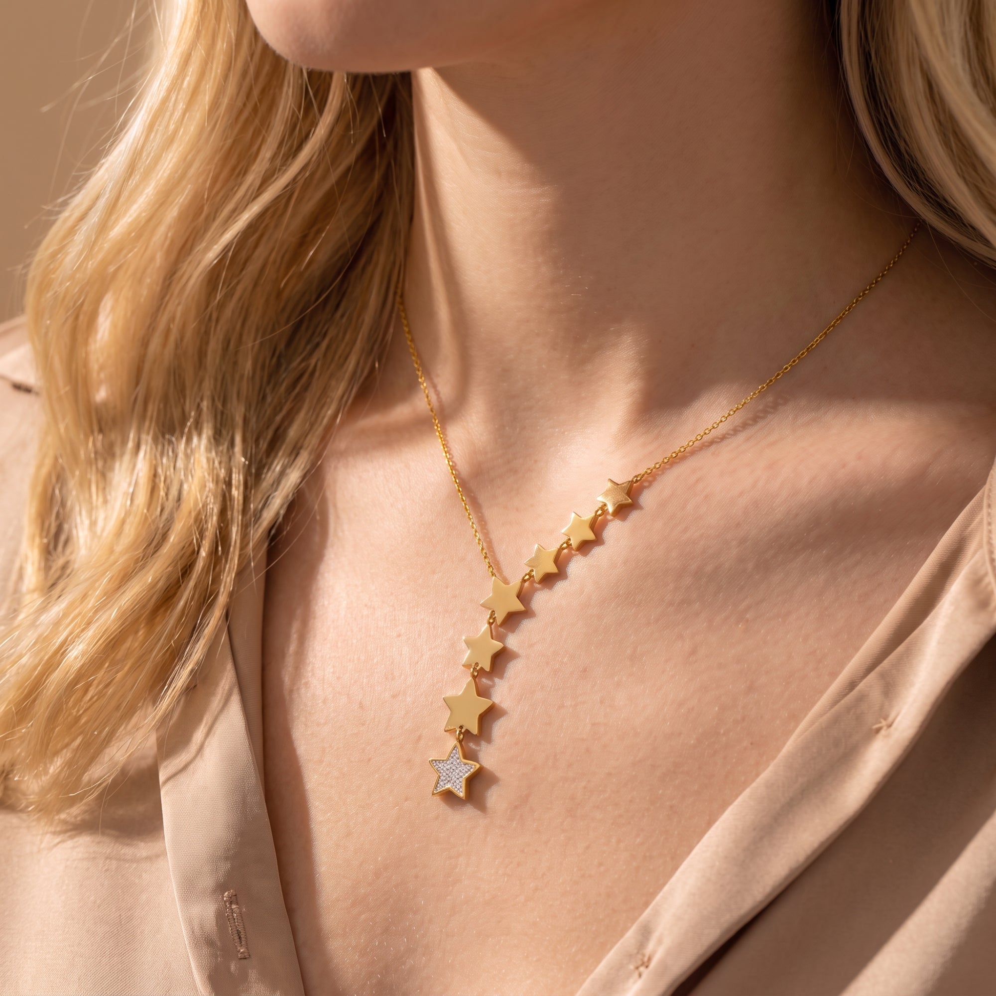 The Cascading Star Station Necklace