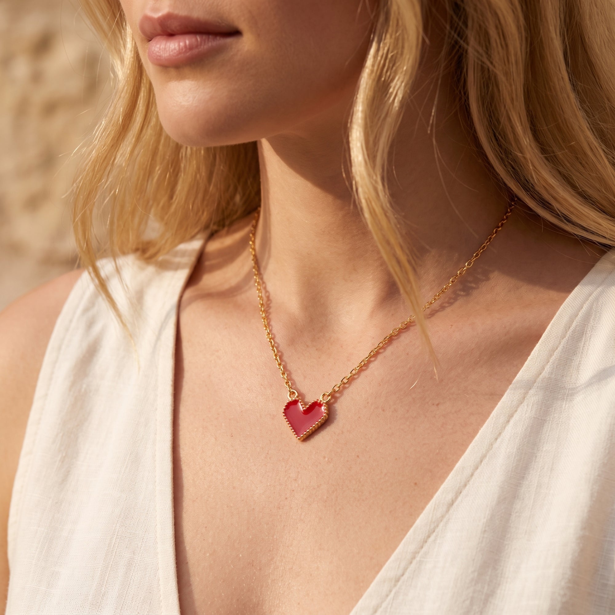 The Crimson Heart Pendant Necklace
