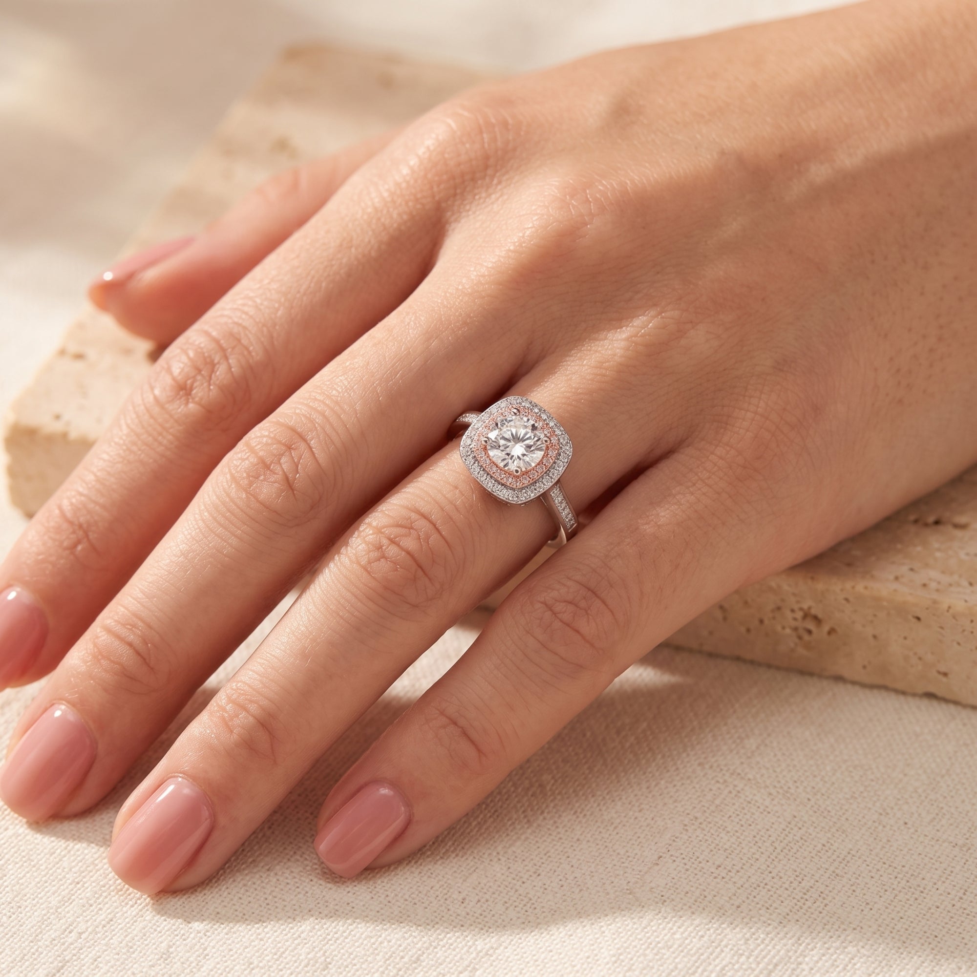 The Blossom Dual Halo Ring
