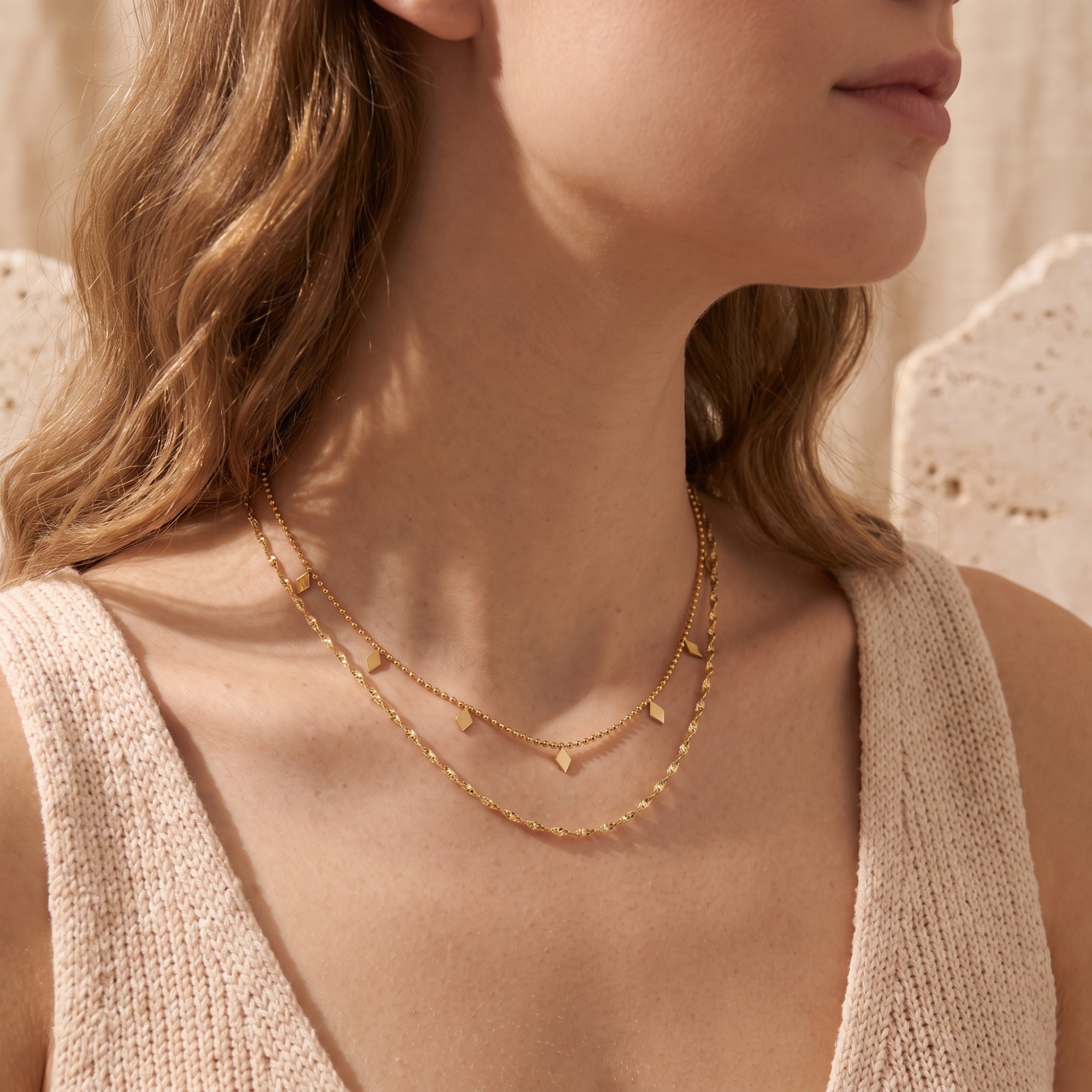 The Diamond Station Layered Necklace