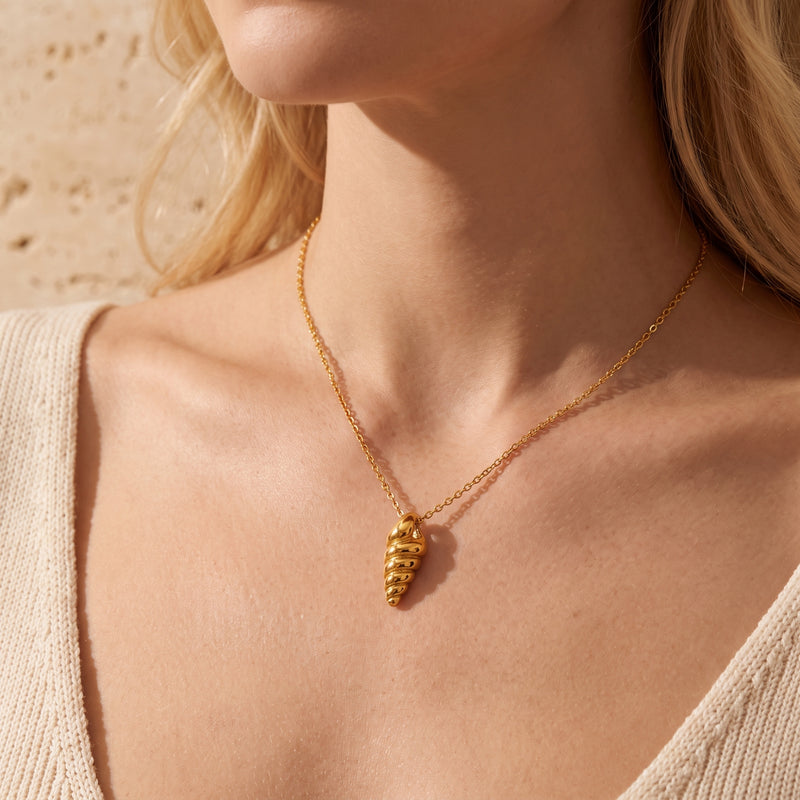 The Elysian Spiral Shell Necklace