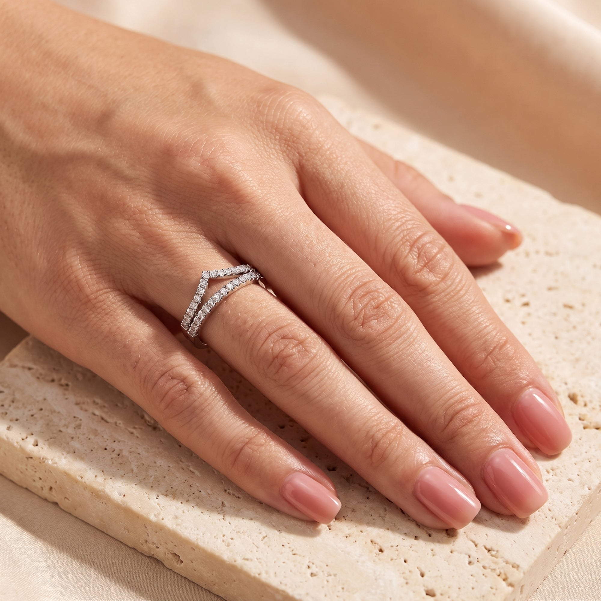 The Double Chevron Ring