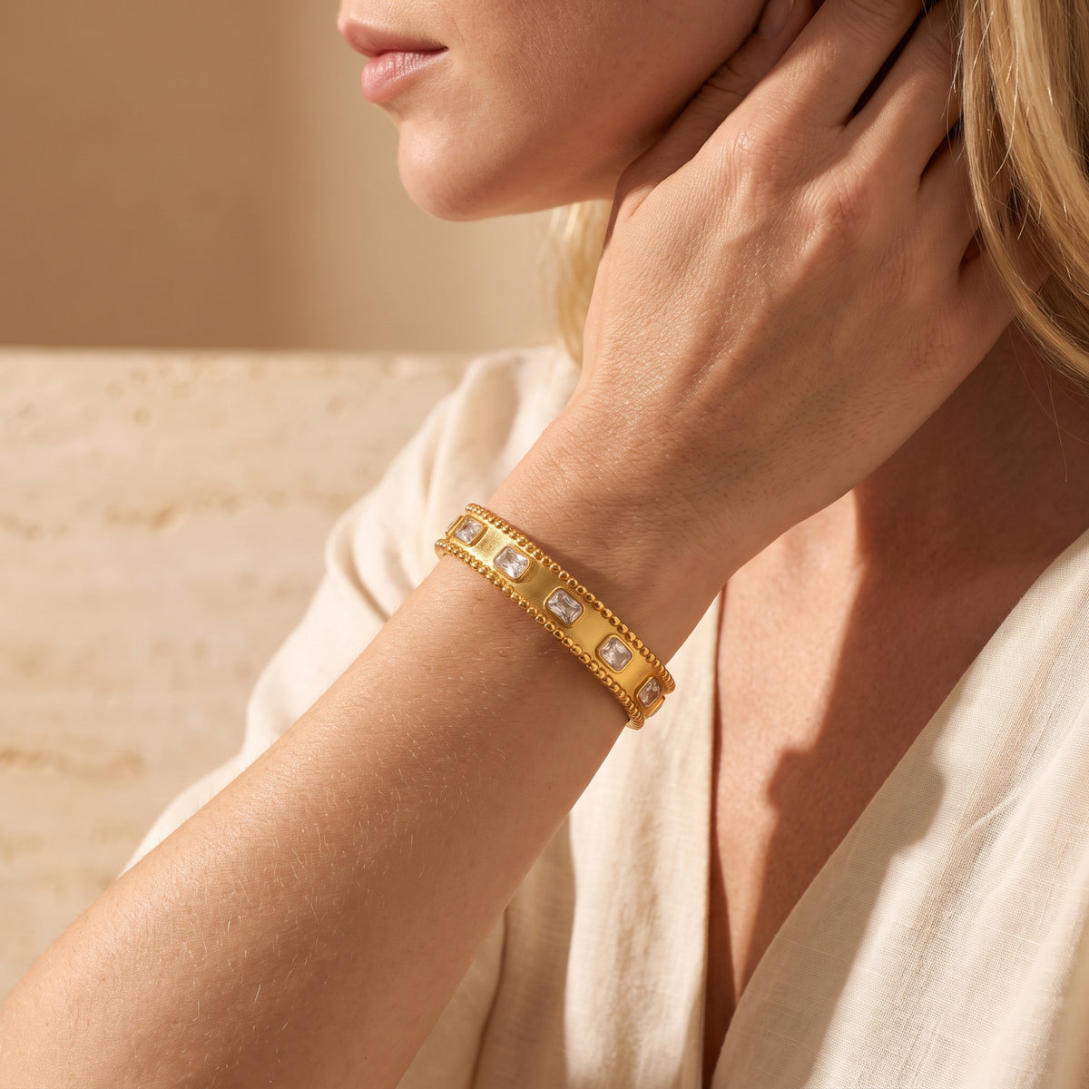 The Beaded Station Cuff Bracelet
