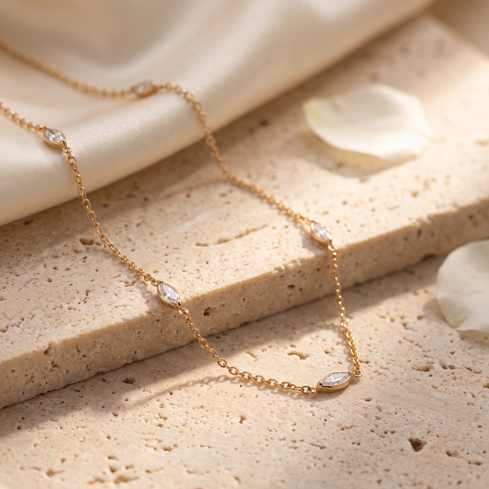 The Marquise Station Necklace