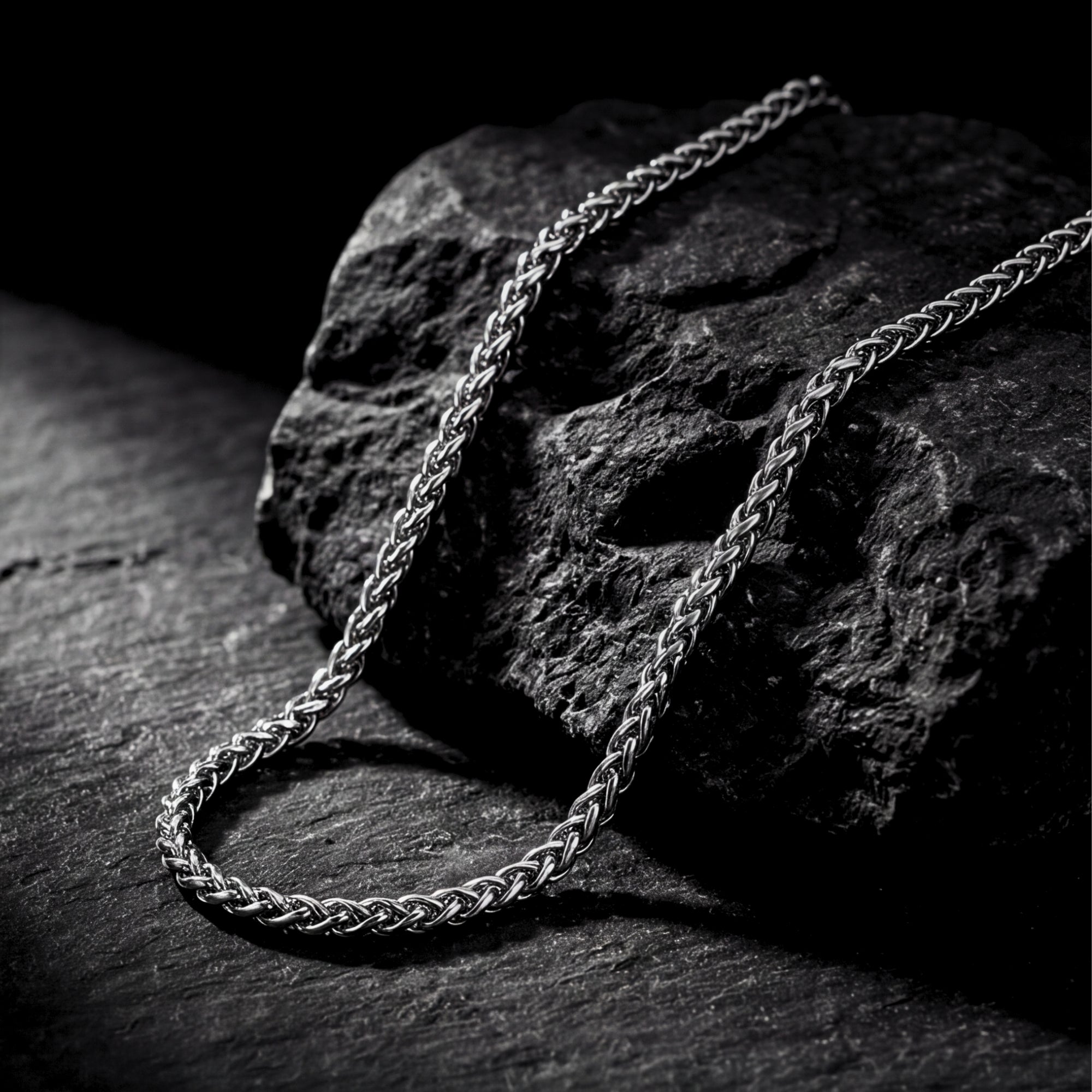 Wheat Weave Chain - Silver - 3mm