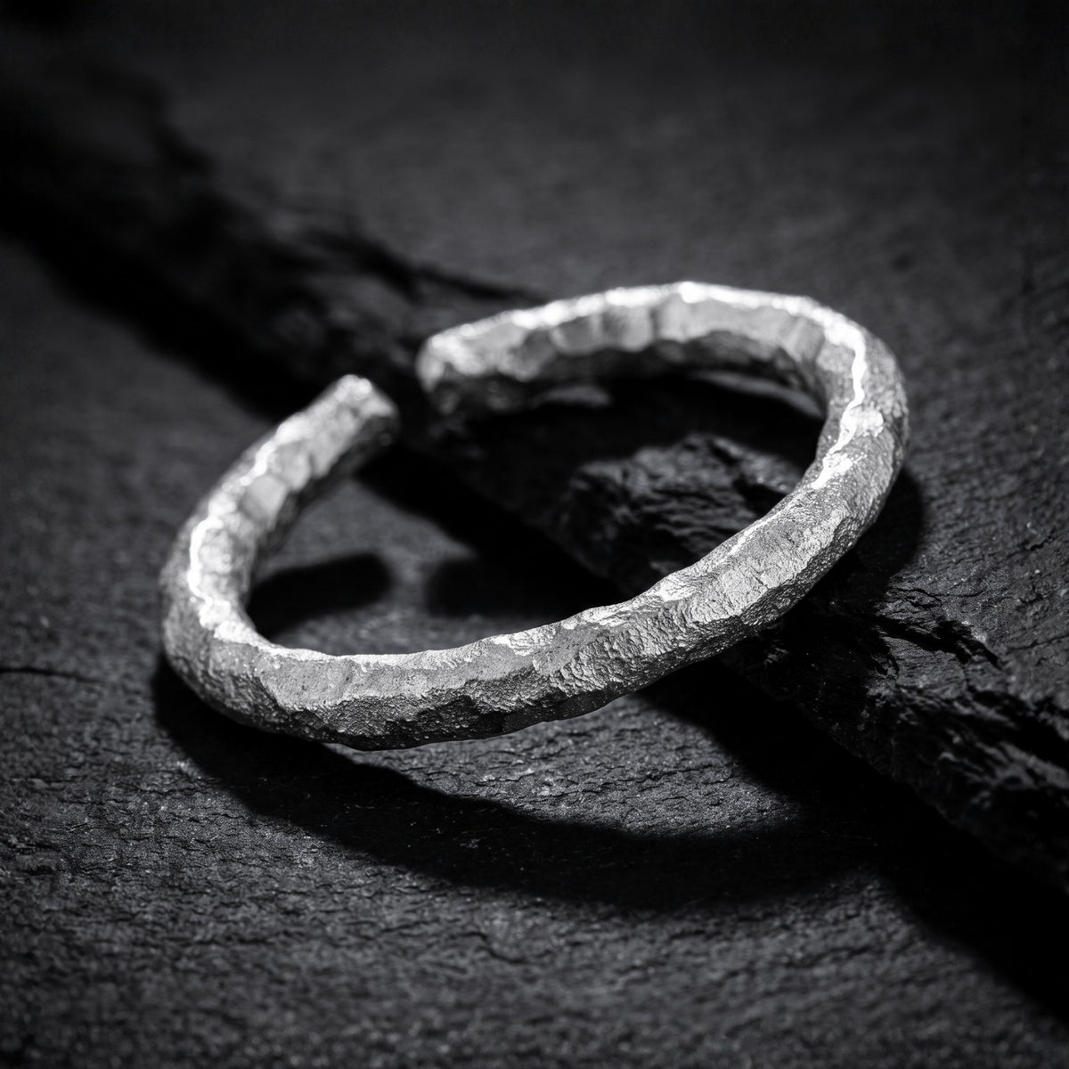 The Forge Hammered Open Ring